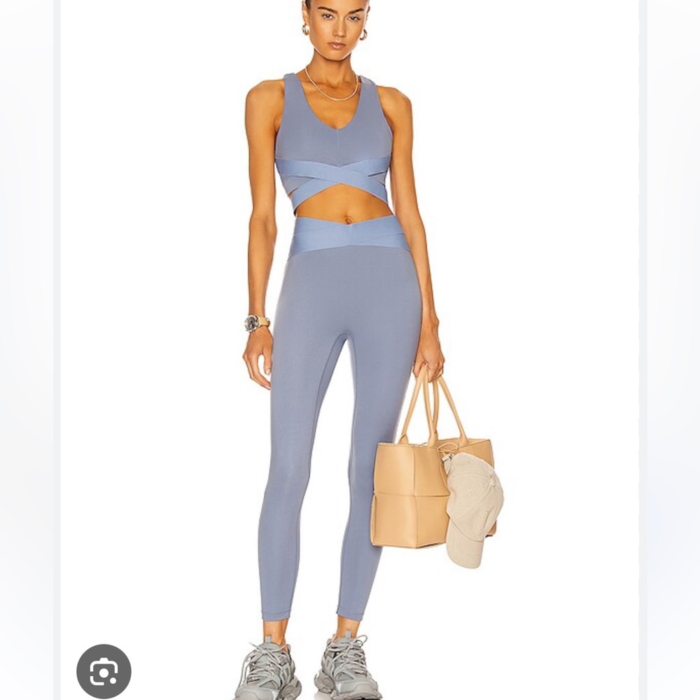 Le Ore Bandier Blue Corso Crossover leggings size XS